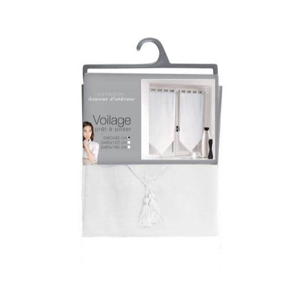 Biele voálové záclony v súprave 2 ks 60x90 cm Voiline – douceur d'intérieur-image-3
