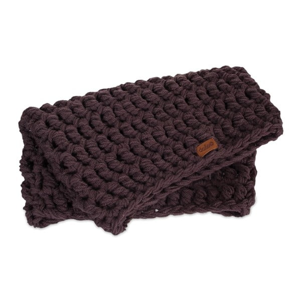Tmavofialový ručne háčkovaný kruhový šál DOKE Plum-image-1