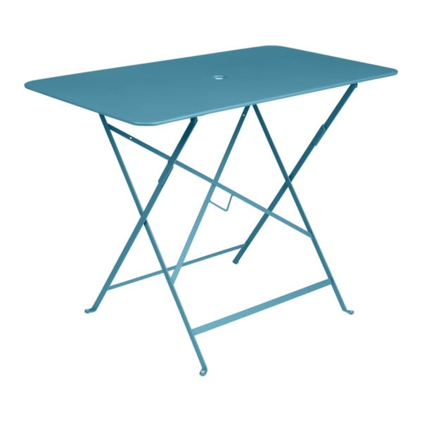 Modrý záhradný stolík Fermob Bistro, 97 × 57 cm