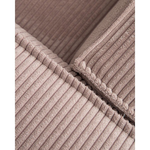 Svetloružová menčestrová rohová pohovka (ľavý roh) Blok – Kave Home-image-1