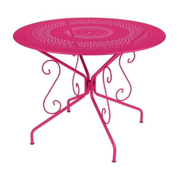 Ružový kovový stôl Fermob Montmartre, Ø 96 cm