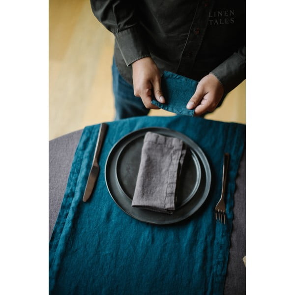Súprava 2 tmavosivých ľanových obrúskov Linen Tales-image-3