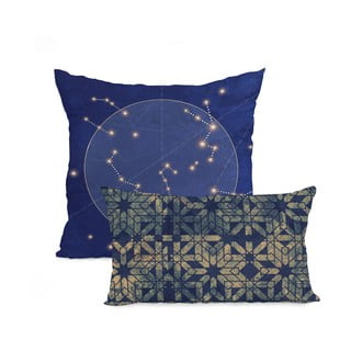Súprava 2 bavlnených obliečok na vankúš Blanc Deep Blue