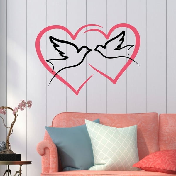 Dekoratívna nálepka na stenu Love Birds
