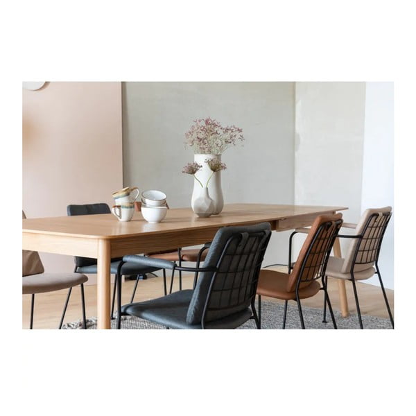 Rozkladací jedálenský stôl s doskou v dubovom dekore 90x180 cm Glimps – Zuiver-image-1