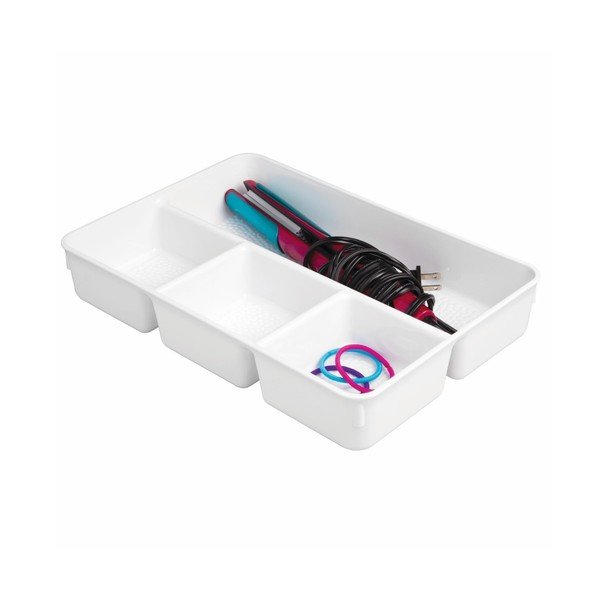 Biely organizér InterDesign Rain Plus, dĺžka 34 cm-image-1
