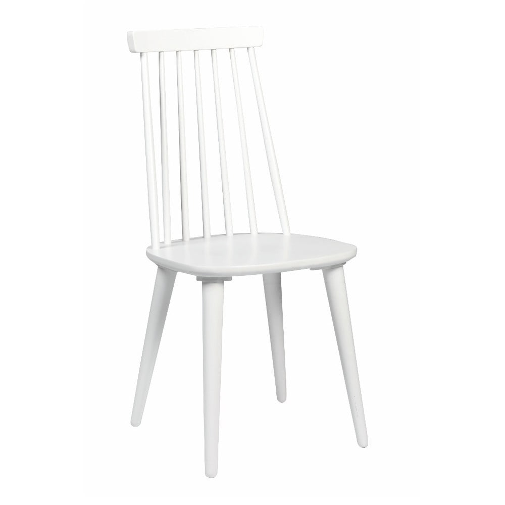 Biela jedálenská stolička z dreva kaučukovníka Rowico Lotta