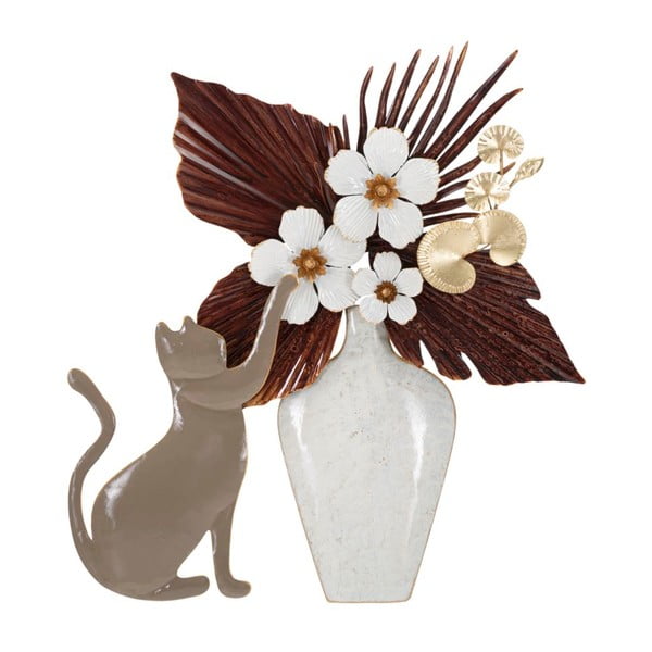 Kovová nástenná dekorácia 55x60 cm Cat – Mauro Ferretti