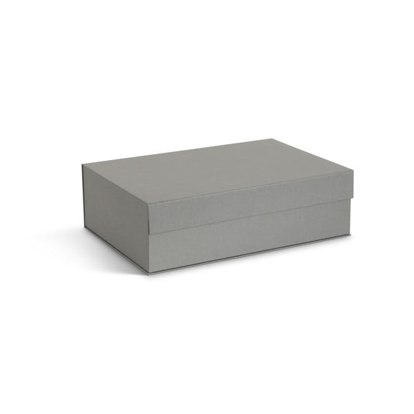 Sivé kartónové úložné boxy v súprave 3 ks s vekom 42,5x29,5x13 cm Kian Paper Laminate – Bigso-image-3