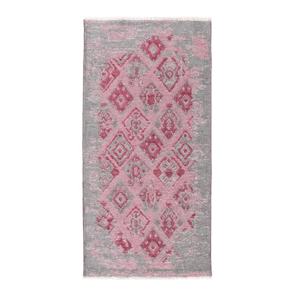 Ružovo-sivý obojstranný koberec Homemania Maleah, 150 x 75 cm