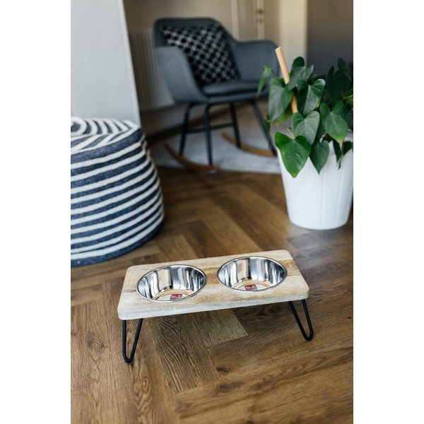 Drevená súprava misiek s podstavcom pre psa Dog Fantasy – Plaček Pet Products-image-2