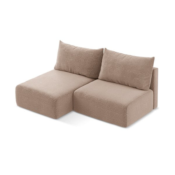 Svetlohnedá rozkladacia/s úložným priestorom rohová pohovka (ľavý roh) Kalena – Makamii-image-3