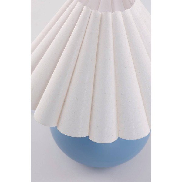 Biela/modrá keramická stolová lampa (výška  34 cm) Crasso – Jotex-image-4