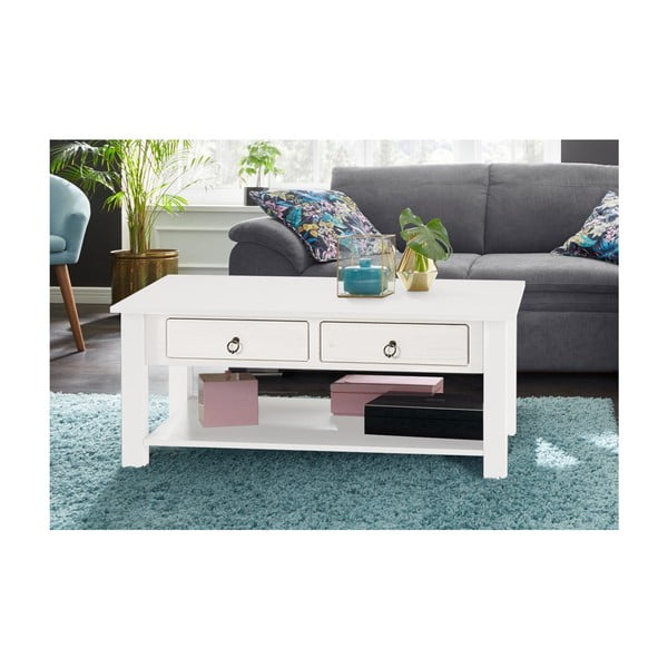 Biely konferenčný stolík z borovicového dreva Støraa Inda-image-1