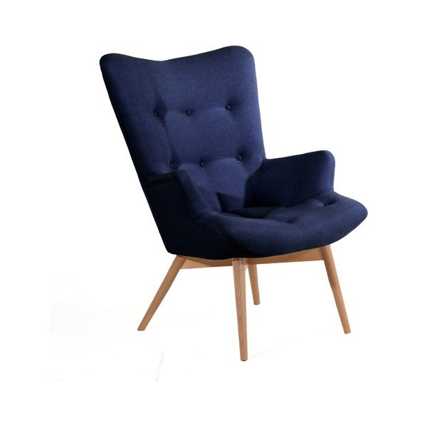 Tmavomodré kreslo Max Winzer Arne-image-3