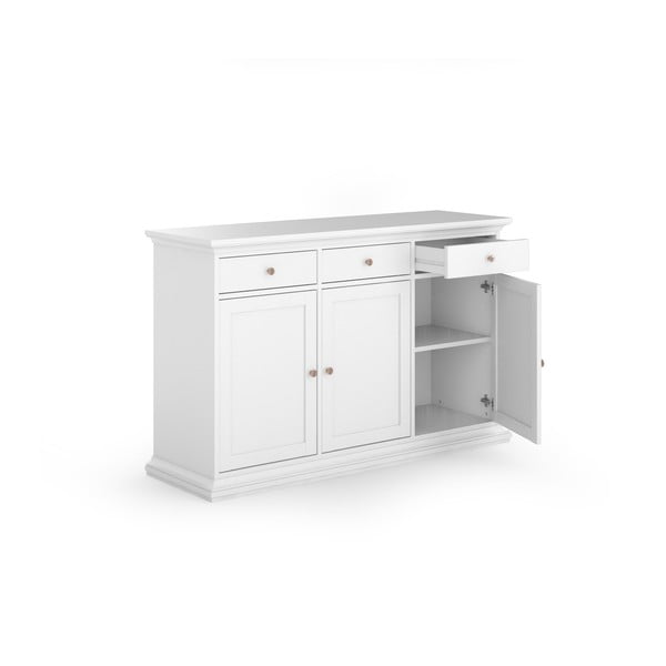 Biela nízka komoda 144x92 cm Paris – Tvilum-image-3