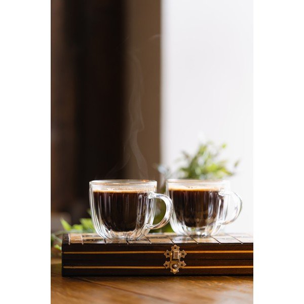 Sklenené šálky v súprave 2 ks na cappuccino 350 ml Tulip – Vialli Design-image-3