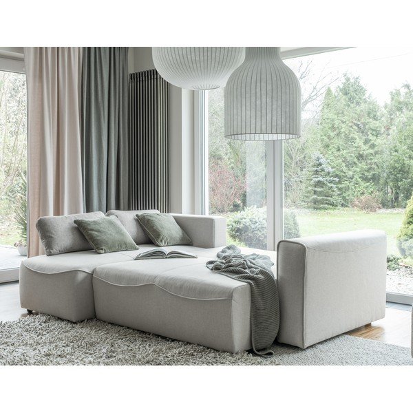 Krémovobiela rozkladacia rohová pohovka (variabilná) Homely Tommy – Miuform-image-3