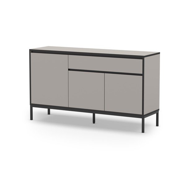 Sivo-béžová nízka komoda 140x80 cm Lorenza – Marckeric-image-2