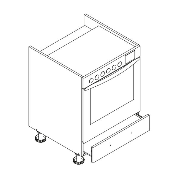 Dolná kuchynská skrinka na vstavanú rúru (šírka 60 cm) Kai – STOLKAR-image-2
