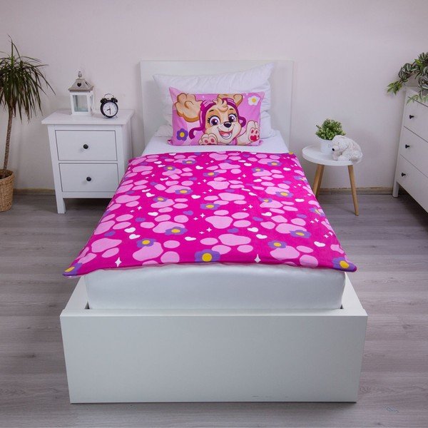 Ružové bavlnené detské obliečky do postieľky 100x135 cm Paw Patrol "Pawsome friendships grow" – Jerry Fabrics-image-2