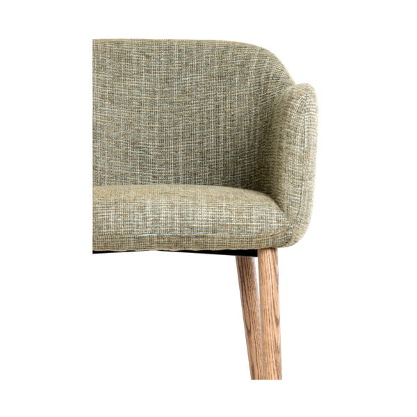 Svetlozelené čalúnené jedálenské kreslá v súprave s podrúčkami 2 ks Blaine – Light & Living-image-1