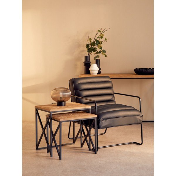 Odkladacie stolíky v súprave 2 ks z jedlového dreva 38x51 cm Kickford – Premier Housewares-image-1