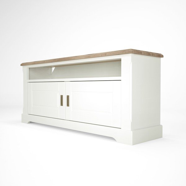 Biely drevený TV stolík Artemob Campton-image-3