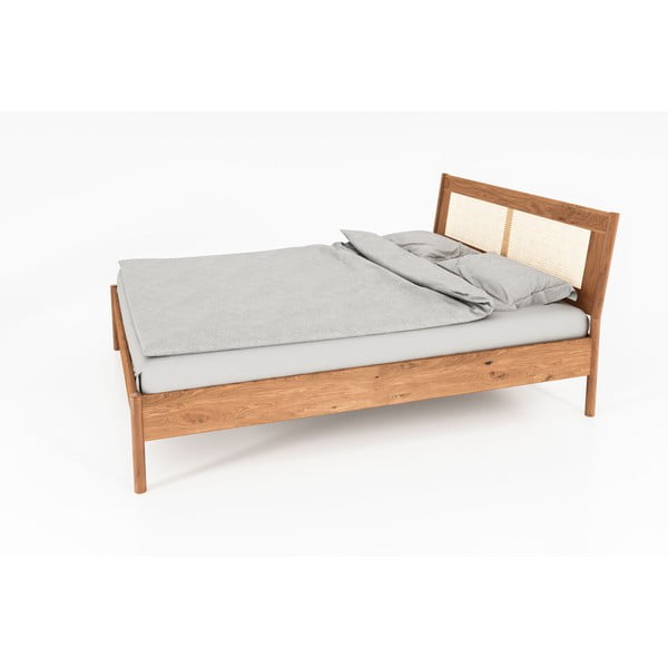 Jednolôžková posteľ z dubového dreva 90x200 cm v prírodnej farbe Pola - The Beds-image-1