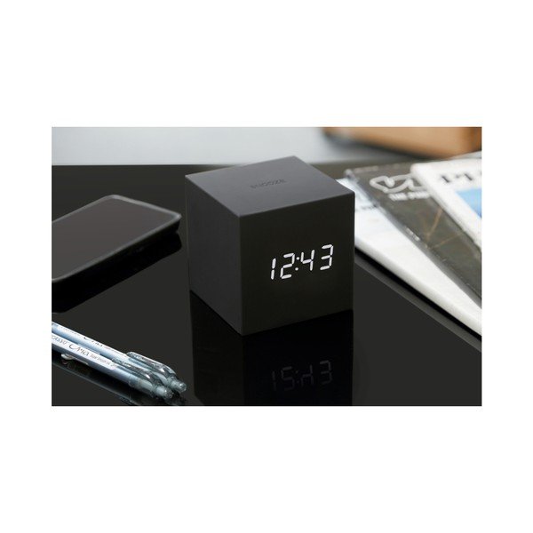 Čierny LED budík Gingko Gravitry Cube-image-3