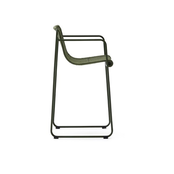 Zelená kovová záhradná barová stolička Maurina – Kave Home-image-3