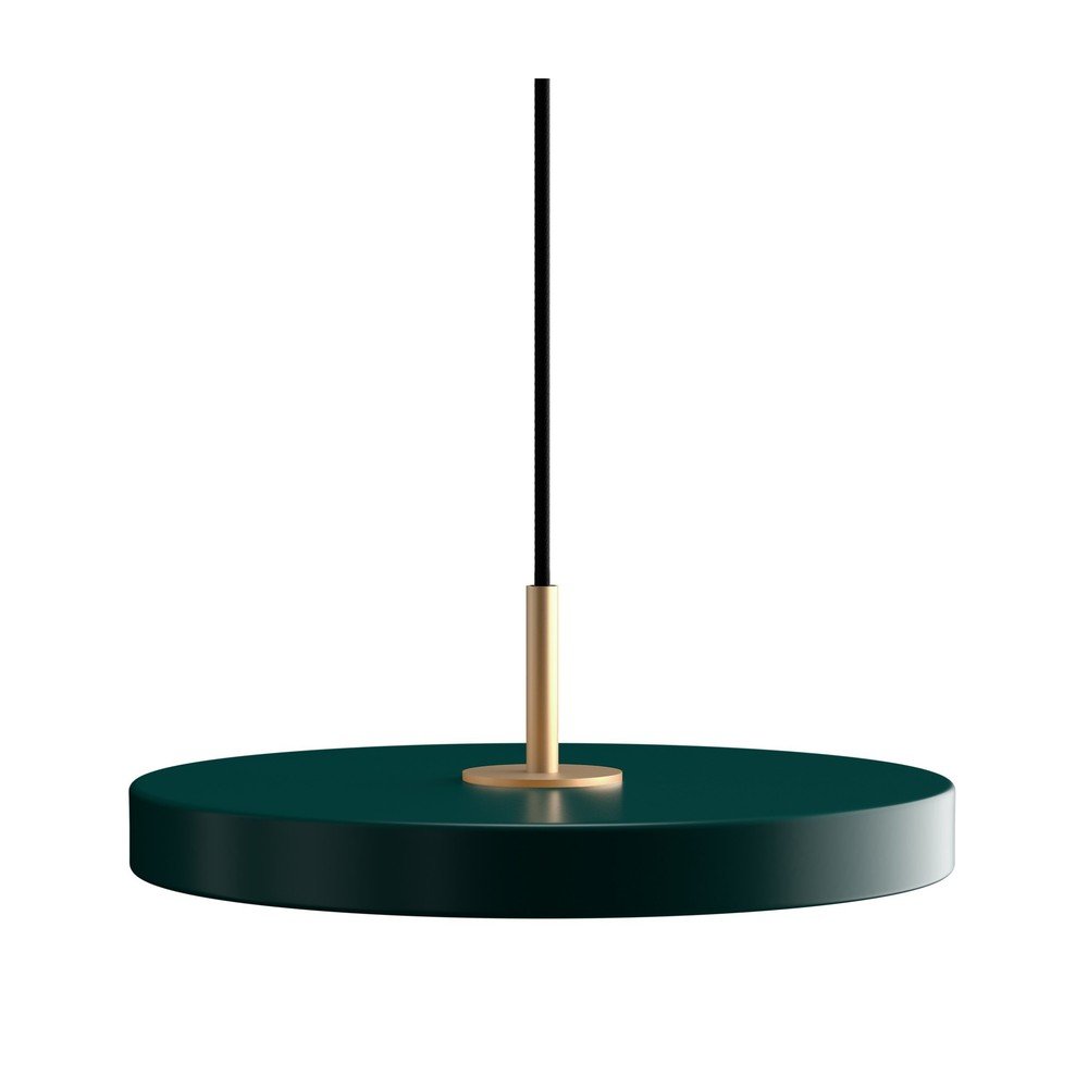 E-shop Tmavozelené LED závesné svietidlo s kovovým tienidlom ø 31 cm Asteria Mini – UMAGE