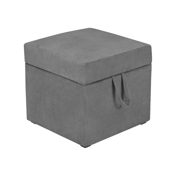 Sivá taburetka s úložným priestorom KICOTI Cube