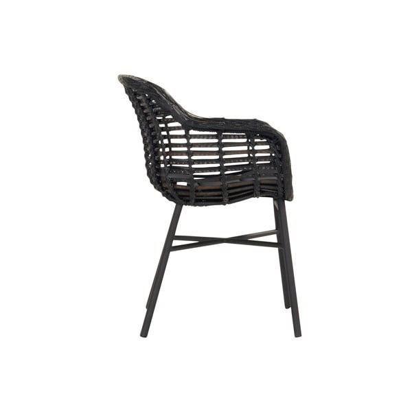 Čierna plastová záhradná stolička Cecilia – Hartman-image-3