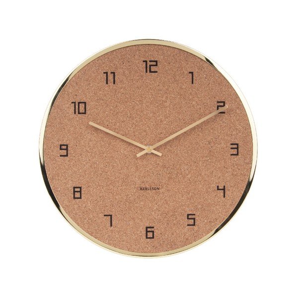 Korkové nástenné hodiny Karlsson Modest, ⌀ 40 cm
