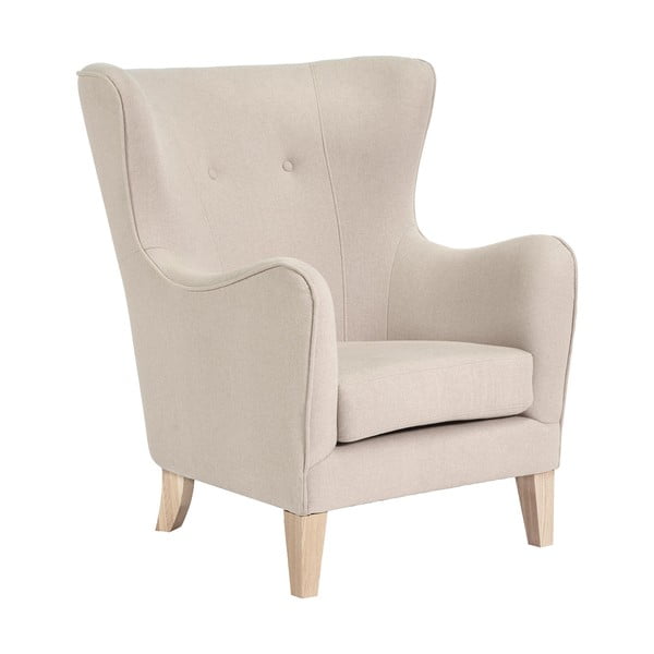 Krémové kreslo ušiak Campo – House Nordic