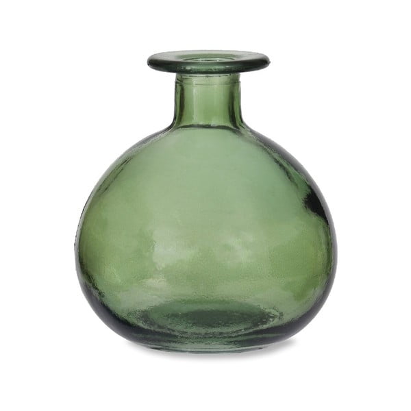 Zelená guľatá váza z recyklovaného skla Garden Trading Green, ø 11 cm