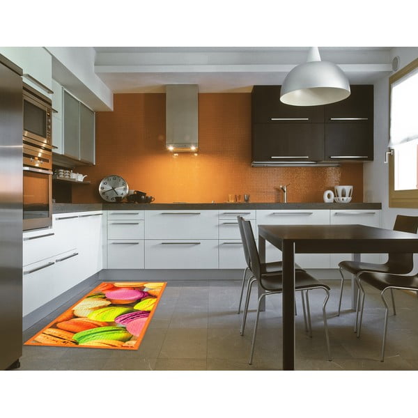 Vysokoodolný kuchynský koberec Webtapetti Macarons, 60 × 115 cm