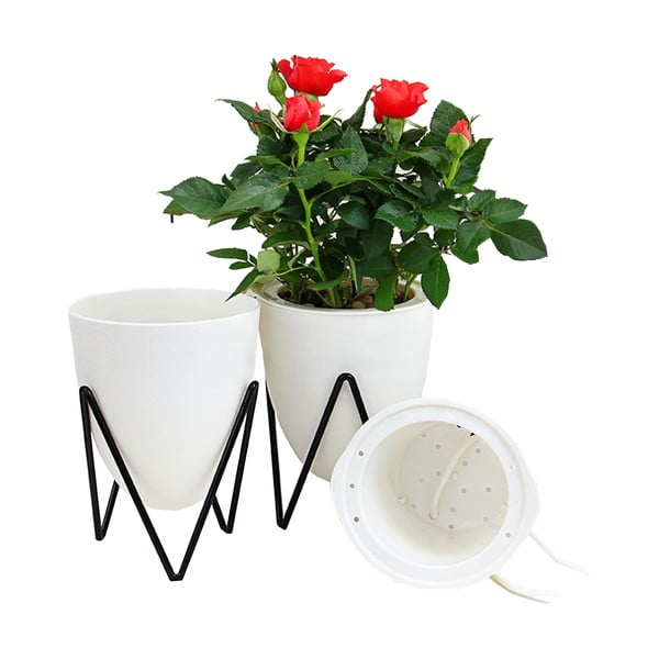 Biely samozavlažovací kvetináč Tomasucci Poppy, ø 11,5 cm-image-3