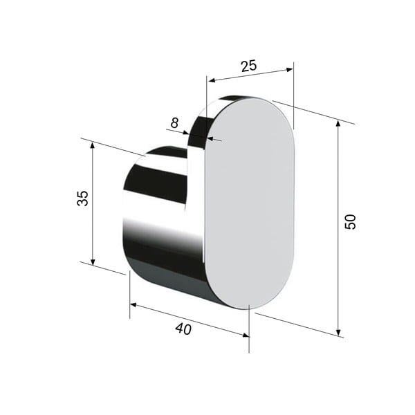 Matne čierny nástenný mosadzný háčik Flori – Sapho-image-1