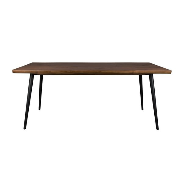 Jedálenský stôl s čiernymi oceľovými nohami Dutchbone Alagon Land, 180 x 90 cm