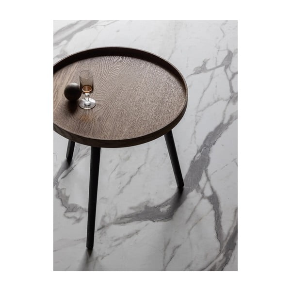 Odkladací stolík s doskou v jasanovom dekore WOOOD Mesa, ø 45 cm-image-1