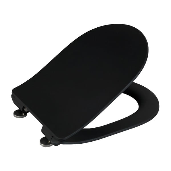 Čierne WC sedadlo Wenko Sedilo Black, 45,2 × 36,2 cm-image-3