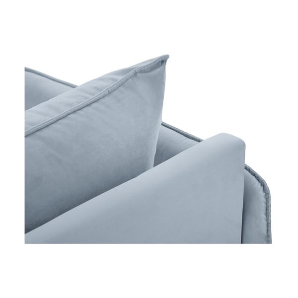 Svetlomodrá zamatová leňoška (ľavý roh) Vienna – Cosmopolitan Design-image-4