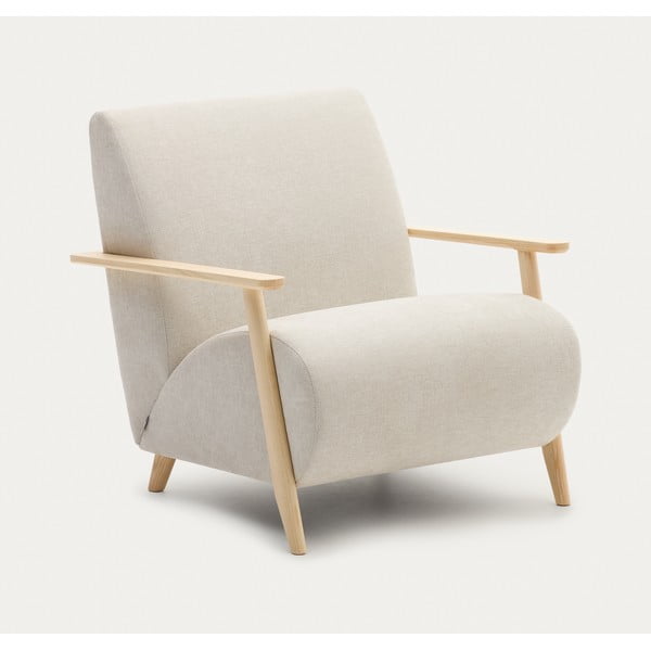 Béžové/krémové ženilkové kreslo Meghan – Kave Home