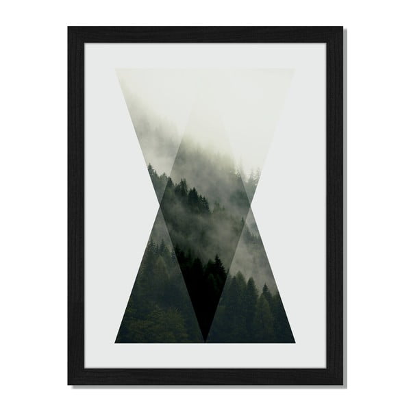 Obraz v ráme Liv Corday Scandi Geo Mountains, 30 x 40 cm
