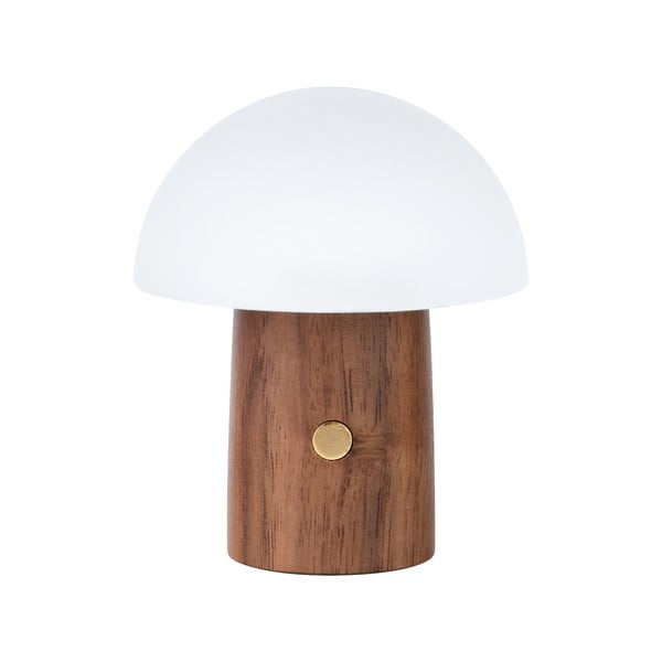 Biela/v tmavoprírodnej farbe LED stolná lampa (výška 7 cm) Alice Mushroom – Gingko