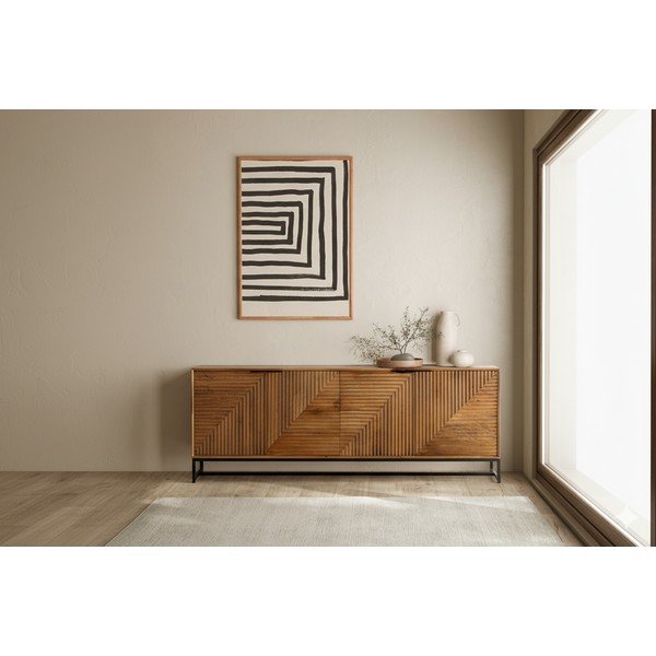 Komoda z mangového dreva v prírodnej farbe 210x80x40 cm Nereida – MOME-image-1
