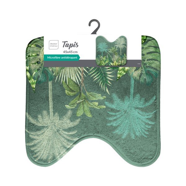 Zelená textilná WC kúpeľňová predložka 45x45 cm Vagabonde – douceur d'intérieur-image-2