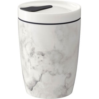 Sivo-biely porcelánový termohrnček Villeroy & Boch Like To Go, 290 ml